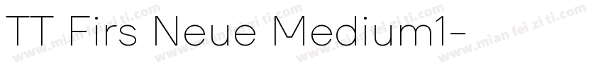 TT Firs Neue Medium1字体转换